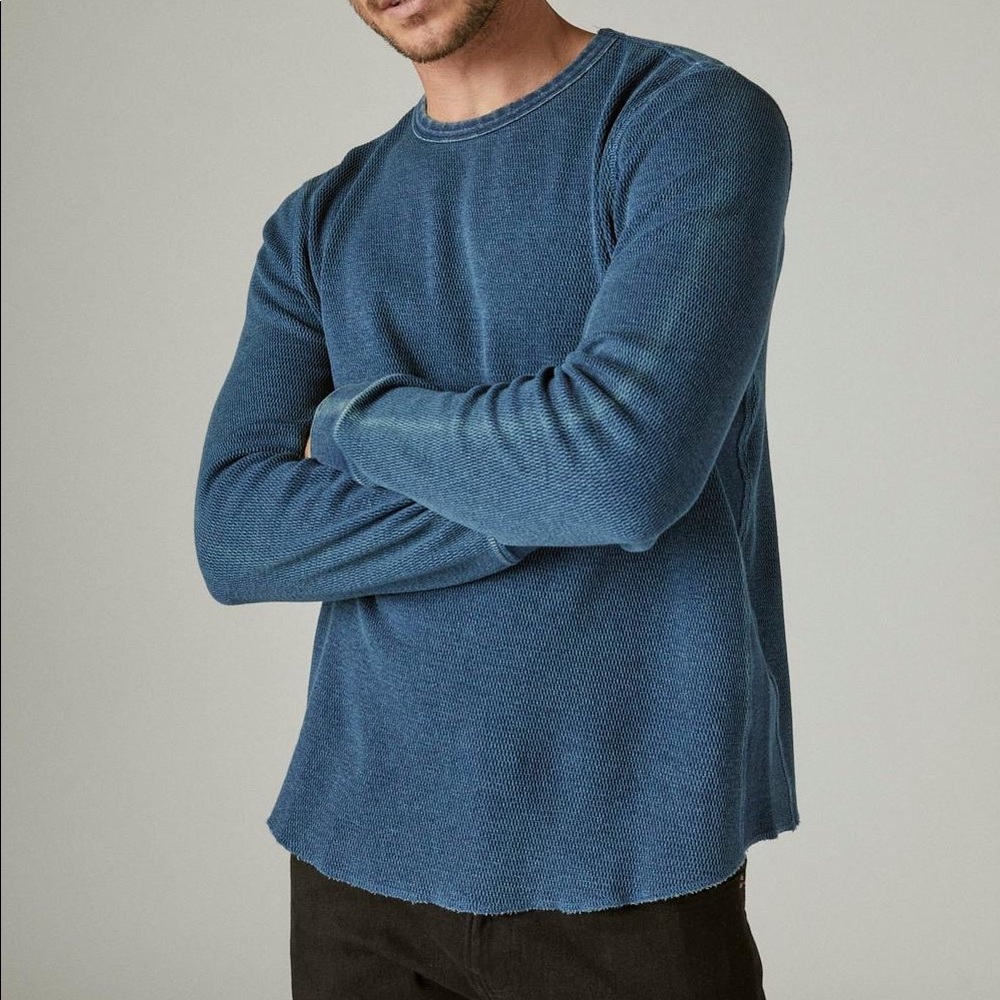 NWT! Men’s Lucky Brand Thermal Shirt in Indigo, Size XL RET: $59